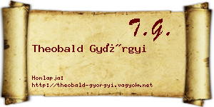 Theobald Györgyi névjegykártya